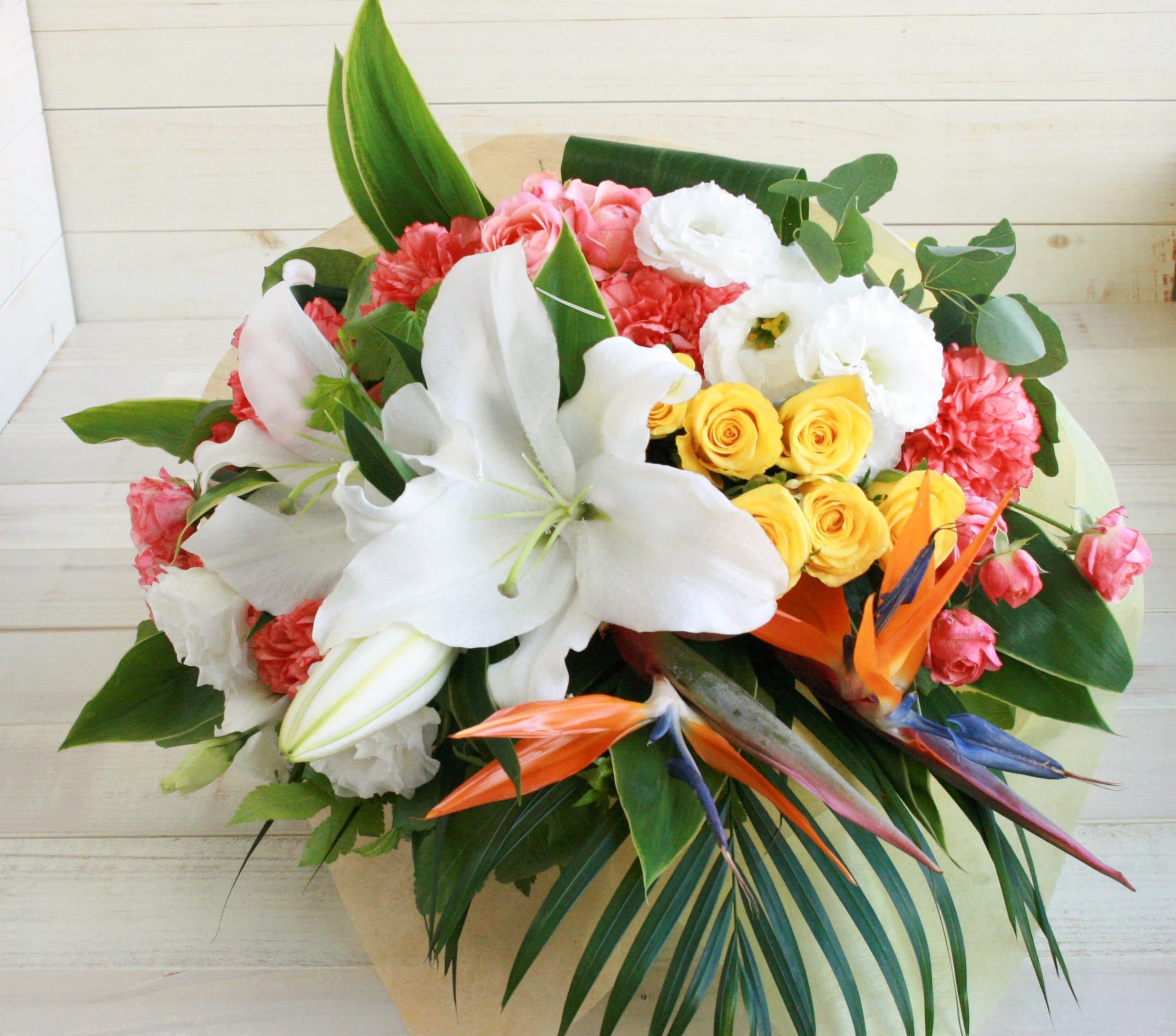 おまかせ花束L-黄色・オレンジ系 1 おまかせ花束L-黄色・オレンジ系