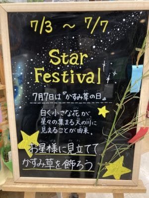 7/7はかすみ草の日 2 6D7B5E81 B9A0 4317 ACB7 BD3010EDF3A7